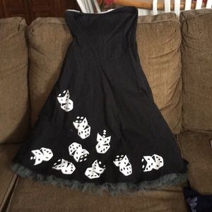 Black and white mini dress